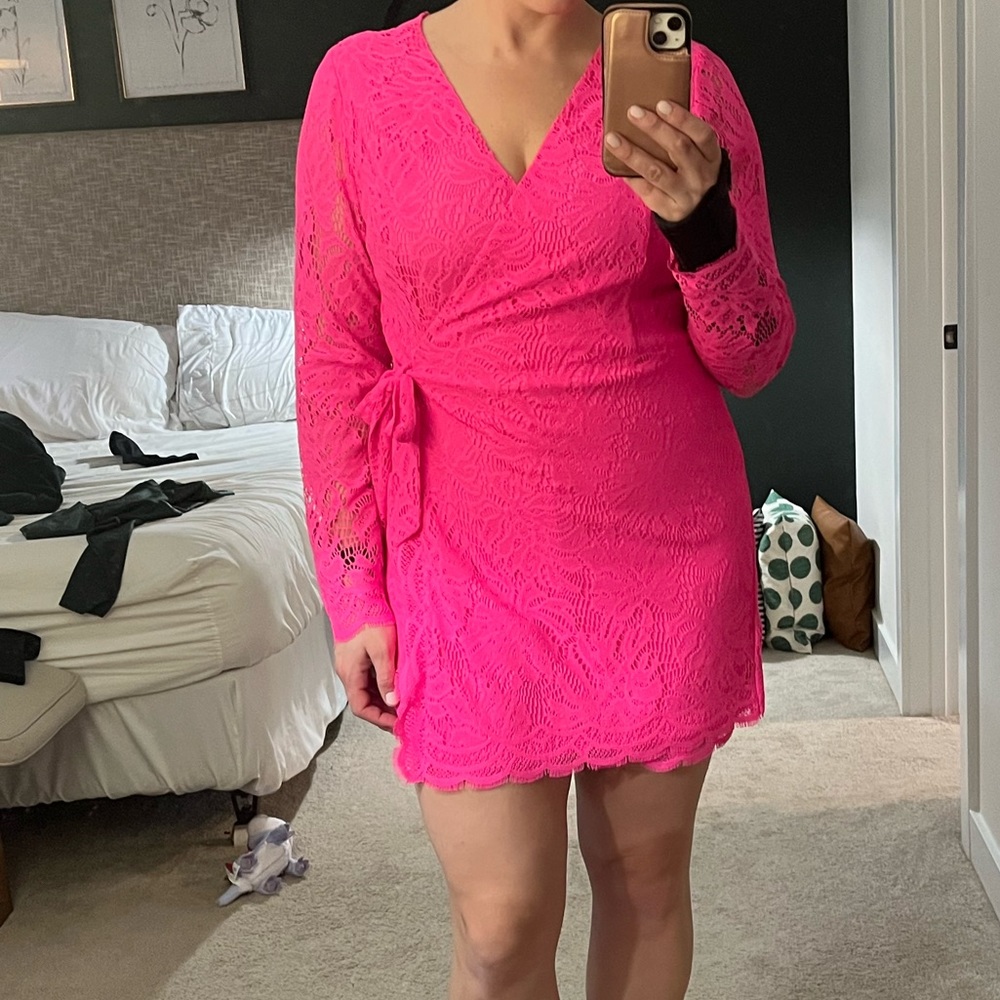 Lily wrap front romper dress